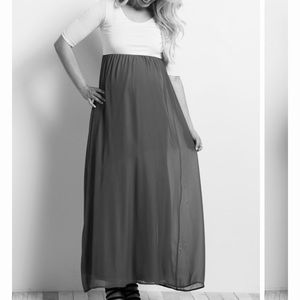 Pinkblush olive and cream maternity maxi dress!